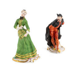 Nymphenburg. PORCELAIN JULIA AND PANATLONE FROM THE 'COMMEDIA DELL'ARTE'