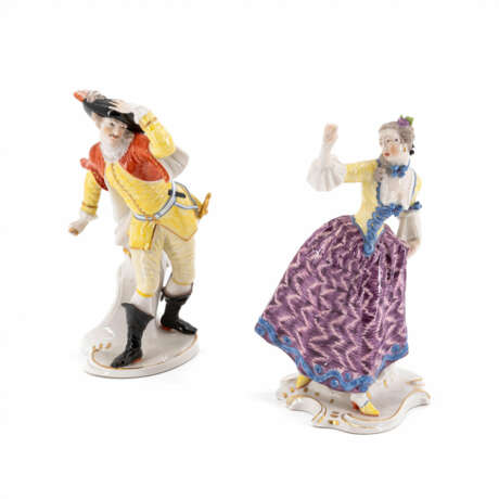 Nymphenburg. PORCELAIN LEDA AND CAPITANO SPAVENTO FROM THE 'COMMEDIA DELL'ARTE' - photo 1