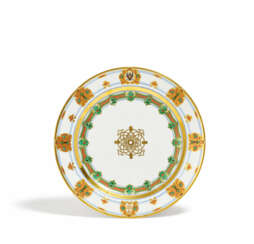 Imperial Porcelain Manufacture. LARGE PORCELAIN PLATE FROM THE SERVICE OF GRAND DUKE KONSTANTIN NIKOLAYEVICH