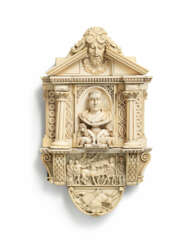 Presumably Erbach. SMALL IVORY EPITAPH WITH JULIUS CAESAR