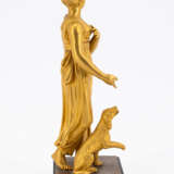 France. BRONZE LADY IN ANTIQUISED GARMENTS WITH DOG AS ALLEGORY OF LOYALTY - photo 4