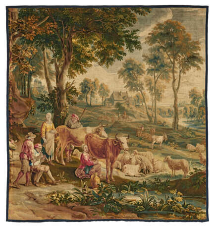 The Leyniers family studio. LARGE WOOL AND SILK TAPESTRY WITH SHEPERD'S IDYLL - фото 1