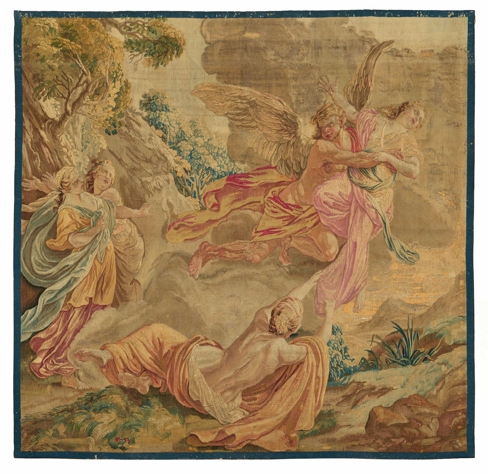 Presumably Brussels. WOOL AND SILK TAPESTRY WITH THE ROBBERY OF OREITHYIA BY BOREAS