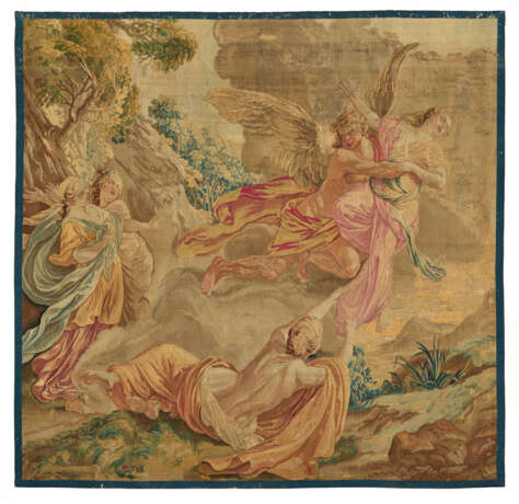 Presumably Brussels. WOOL AND SILK TAPESTRY WITH THE ROBBERY OF OREITHYIA BY BOREAS - photo 1