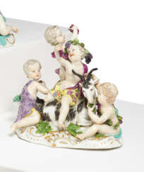 Meissen. PORCELAIN ENSEMBLE OF CUPID FIGURINES AS ALLEGORY TO AUTUMN