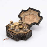 Presumably Scandinavia. SMALL WOODEN PERFUME OR TOILETRY CASKET WITH FLORAL FILIGREE DECOR - photo 5