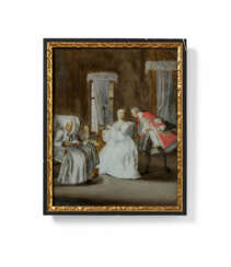 Germany. GLASS REVERSE GLASS PANTING WITH ROCOCO SOCIETY