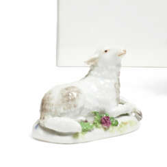 Meissen. PORCELAIN SHEEP LYING DOWN