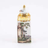 Meissen. PORCELAIN TEA CADDY WITH CHILDREN IN COSTUMES - фото 1