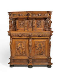 Cologne. MUSEUM OAKWOOD CABINET WITH EVANGELISTS