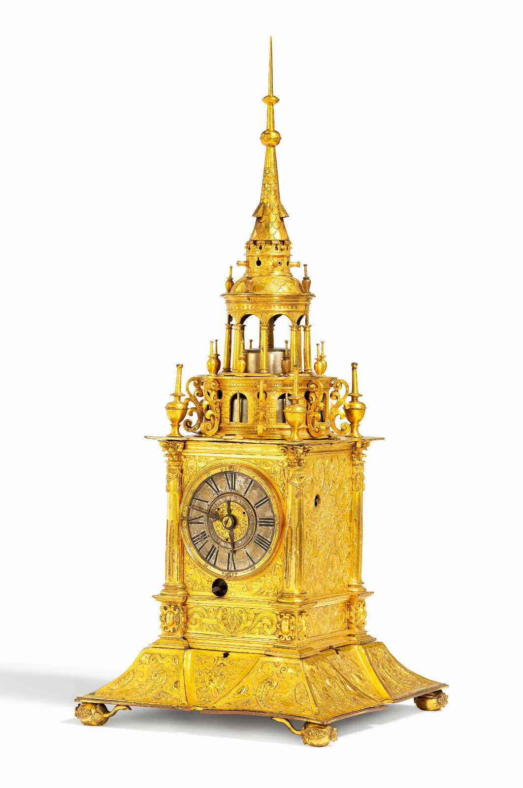 Nicolaus Schmidt d.Ä. RARE LARGE BRONZE TABERNACLE CLOCK