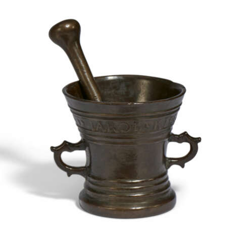 Niederlande oder Niederrhein. BRONZE MORTAR AND PESTLE - photo 1