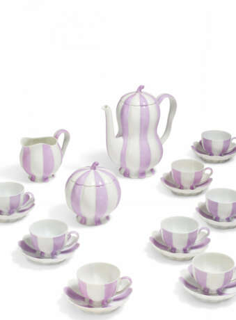 Vienna. SMALL PORCELAIN MOCHA SERVICE "MELONE" FOR SIX PEOPLE - фото 1