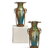 PAIR OF LARGE CERAMIC VASES WITH EXCEPTIONAL ART NOUVEAU MOUNTINGS - фото 1