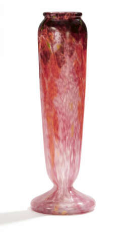 Charles Schneider, Charles. "Schneider".. LARGE CLUB-SPAPED GLASS VASE "JADES" - photo 1