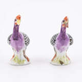 Meissen. TWO SMALL PORCELAIN GUINEA FOWLS - photo 4