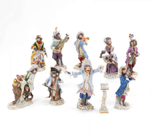 Meissen. NINE PORCELAIN FIGURINES AND A MUSIC STAND FROM THE "AFFENKAPELLE" ("APE CHAPEL") - photo 1