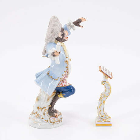 Meissen. NINE PORCELAIN FIGURINES AND A MUSIC STAND FROM THE "AFFENKAPELLE" ("APE CHAPEL") - photo 4