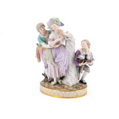 Meissen. LARGE PORCELAIN ENSEMBLE "DIE ANNÄHERUNG"