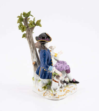 Meissen. PORCELAIN FIGURINE OF A SHEPHERD COUPLE AT THE TREE - photo 4