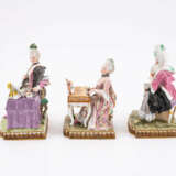 Meissen. PORCELAIN FIGURINES OF FIVE SEATED LADIES AT TABLES AS ALLEGORIES OF THE FIVE SENSES - photo 2