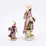 Meissen. LARGE PORCELAIN FIGURINE OF A MALABAR PLAYING THE HURDY-GURDY AND A SMALL PORCELAIN FIGURINE OF A MALABAR PLAYING THE LYRE - photo 4