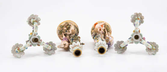 Meissen. PAIR OF PORCELAIN CANDLESTICKS WITH FIGURATIVE DECORATION AS ALLEGORIES OF SPRING AND AUTUMN - photo 5