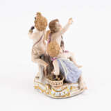 Meissen. PORCELAIN BACCHANTE GROUP WITH GOAT AS AN ALLEGORY OF "AUTUMN" - photo 1