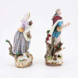 Meissen. PAIR OF LARGE PORCELAIN FIGURINES OF A SHEPERD AND SHEPERDESS - photo 4