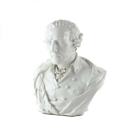 KPM. LARGE PORCELAIN BUST OF FREDERICK II OF PRUSSIA - photo 1