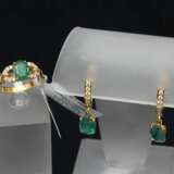 Gold jewelry set with emeralds Gold Other style 21th century - photo 1