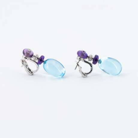 Bulgari. Topas-Amethyst-Ohrschmuck - Foto 3