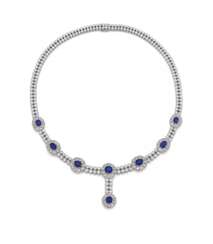 Hornemann. SAPPHIRE-DIAMOND-NECKLACE