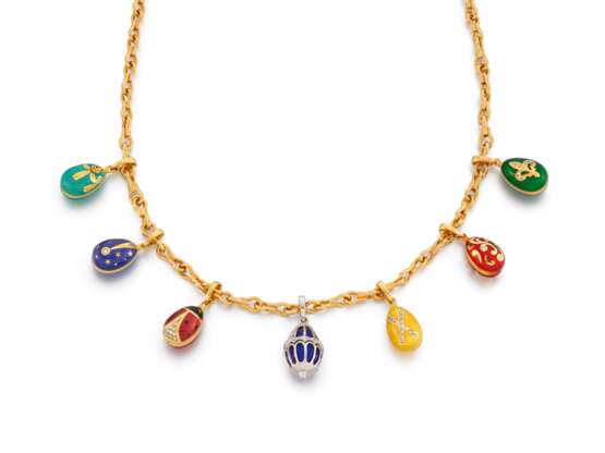 Fabergé. NECKLACE WITH 7 EGG-PENDANTS - photo 1