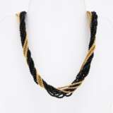 ONYX-DIAMOND-EAR CLIP ONS AND NECKLACE - photo 2