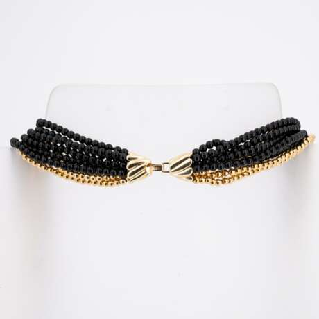 ONYX-DIAMOND-EAR CLIP ONS AND NECKLACE - photo 3