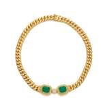 . EMERALD-DIAMOND-CURB CHAIN NECKLACE - photo 1