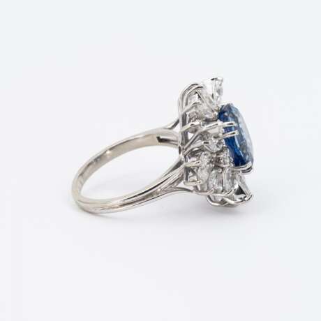 . SRI LANKA SAPPHIRE-DIAMOND-RING - photo 4