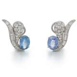 . SAPPHIRE-DIAMOND-EAR CLIP ONS - photo 1