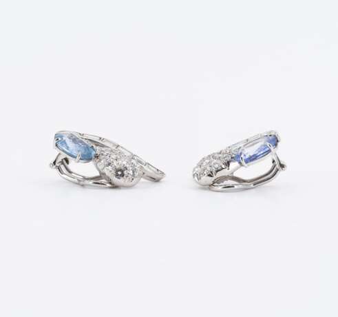 . SAPPHIRE-DIAMOND-EAR CLIP ONS - фото 3