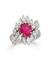 BURMA RUBY-DIAMOND-RING