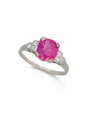 BURMA RUBY-DIAMOND-RING - photo 1