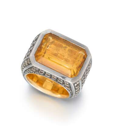 CITRINE-DIAMOND-RING - photo 1