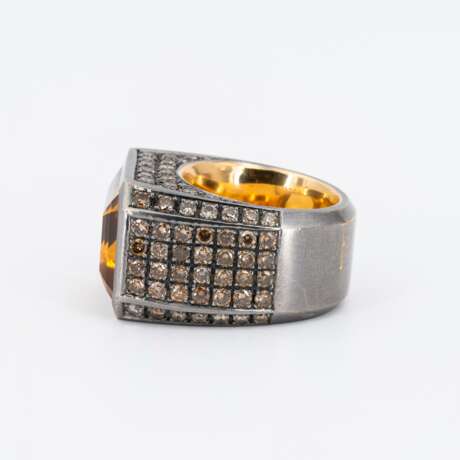 CITRINE-DIAMOND-RING - photo 2