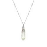 PEARL-DIAMOND-PENDANT-NECKLACE - photo 1