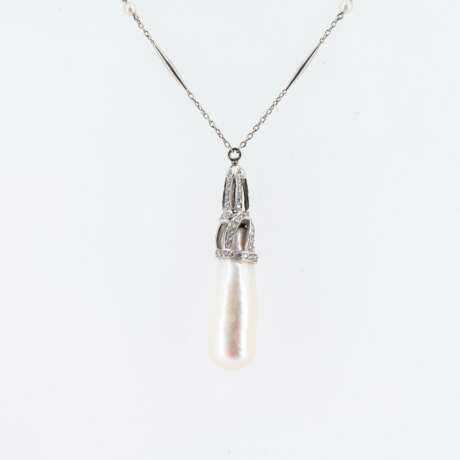 PEARL-DIAMOND-PENDANT-NECKLACE - photo 2