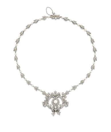 Perl-Diamant-Collier - Foto 1