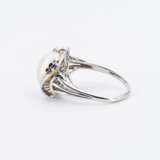 NATURAL-PEARL-DIAMOND-RING - photo 5