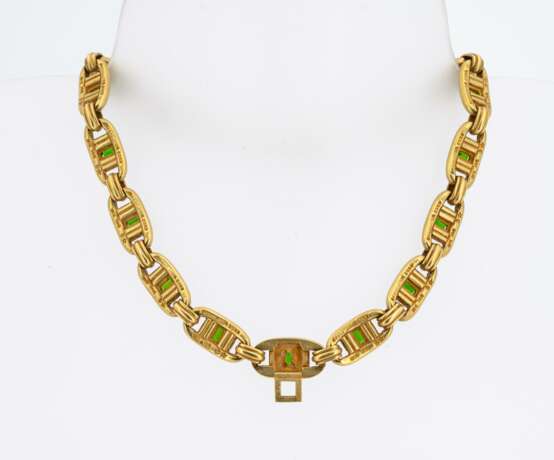 KIESELSTEIN-CORD. PERIDOT-NECKLACE - photo 2