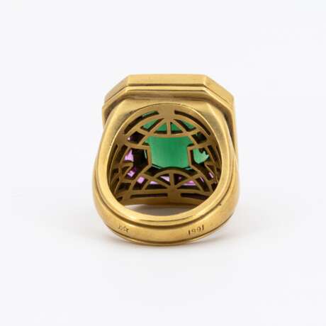 KIESELSTEIN-CORD. GEMSTONE-RING AND EAR CLIP ONS - photo 3